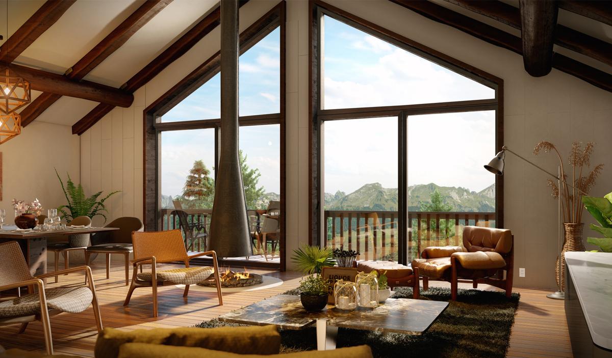 Render cabin núi với Lumion - Kiến trúc nghỉ dưỡng