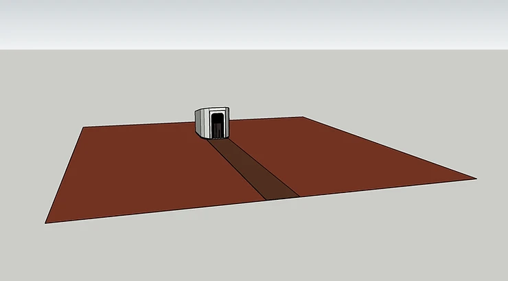 Sketchup Model of Building and Terrain Mesh