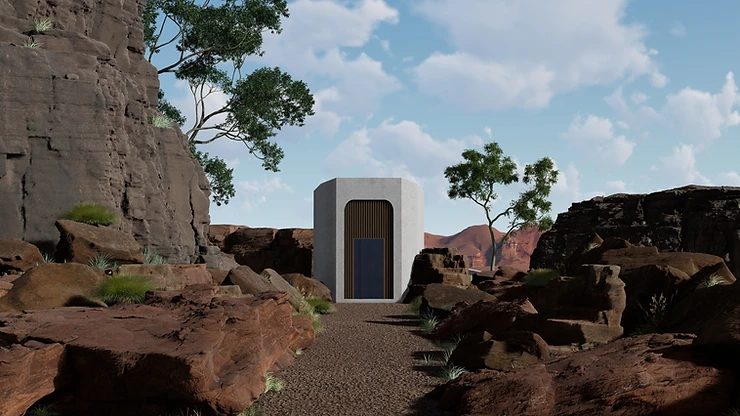 Image of Lumion scene showing Desert Environment. Render by The Lumion Collective