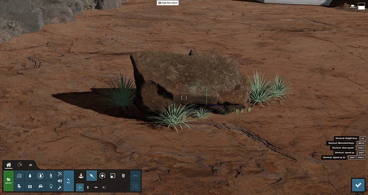 Image of Lumion rock and grass objects. Image by The Lumion Collective.