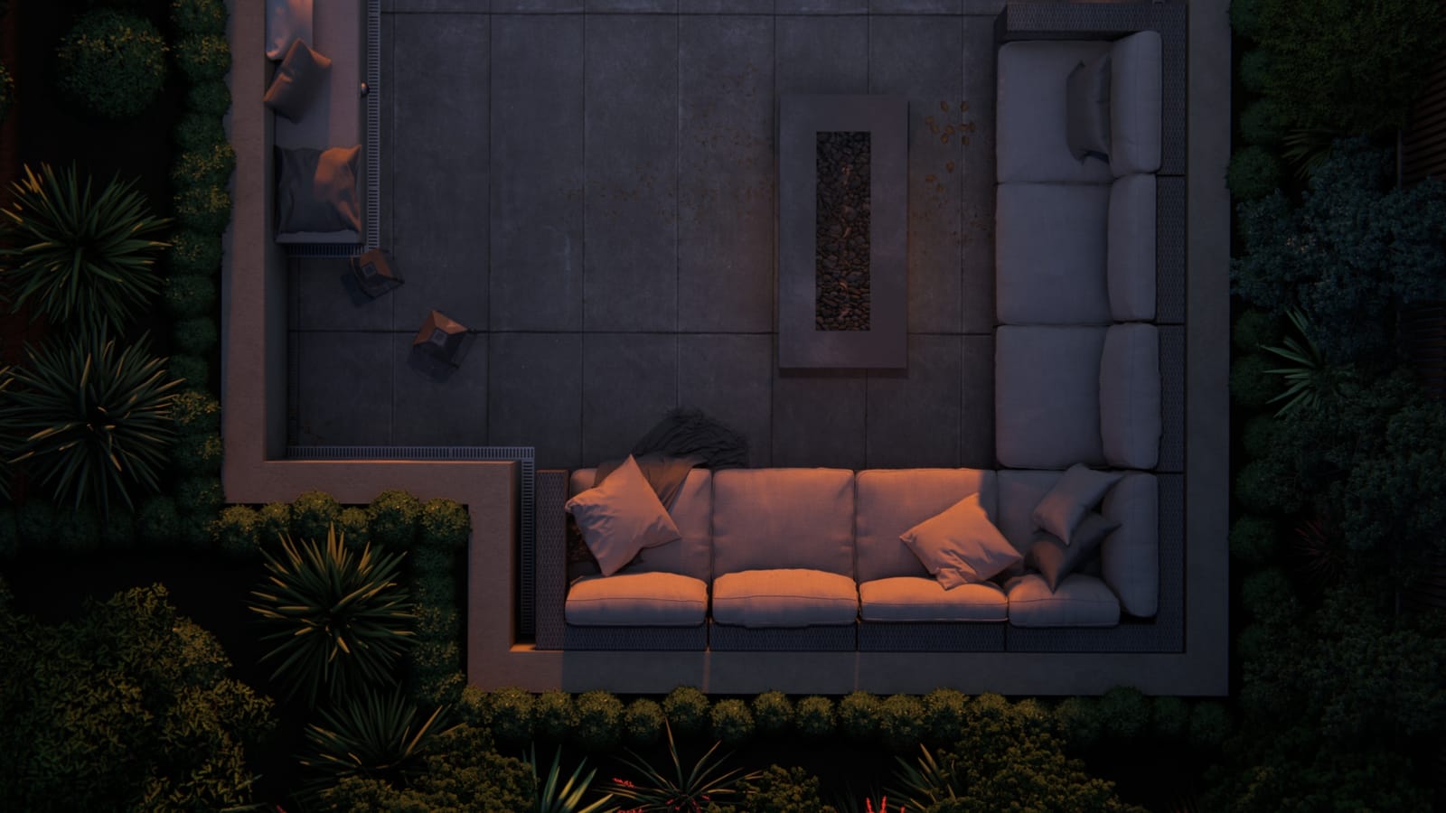Courtyard, top view, Regency Project | Lumion architectural visualization software