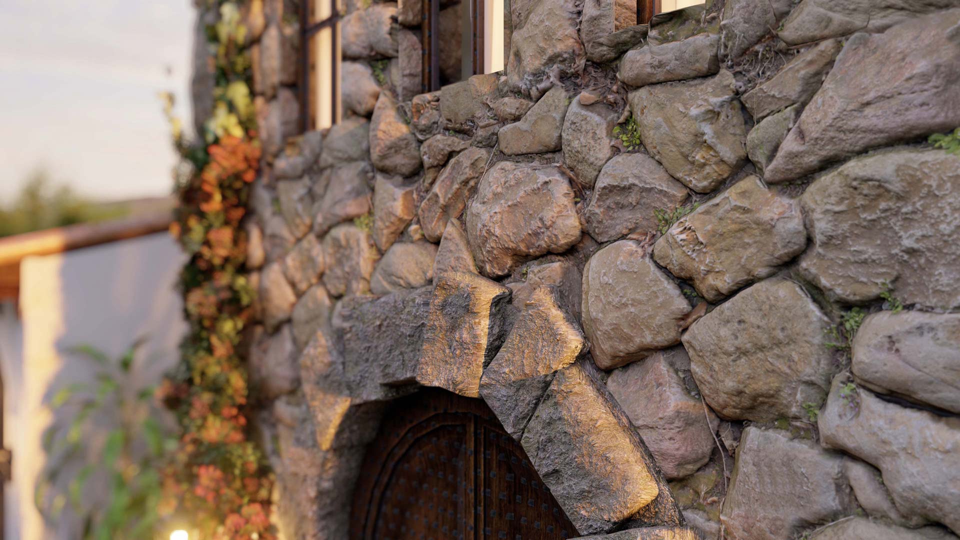 Close-up of Rock Wall | Lumion 10.3 3D Rendering Software