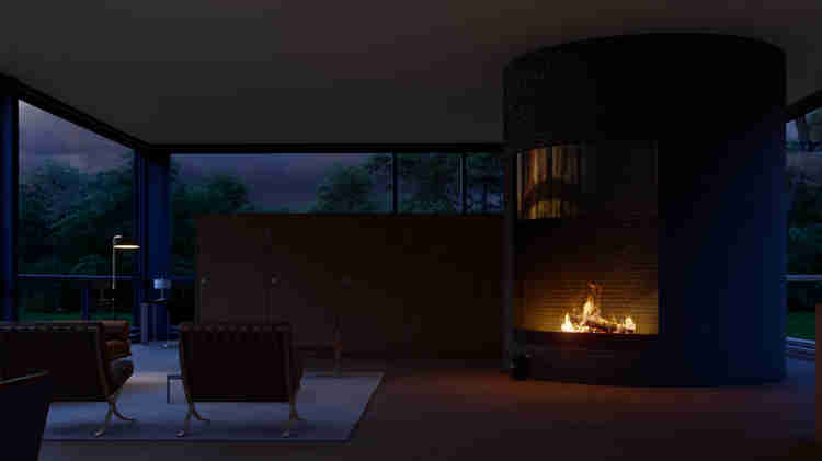 Rendering of Volumetric Fire in Lumion 11 by The Lumion Collective